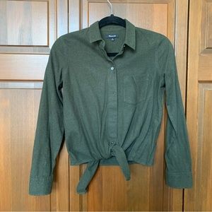 NWOT Madewell Tie-Front Flannel